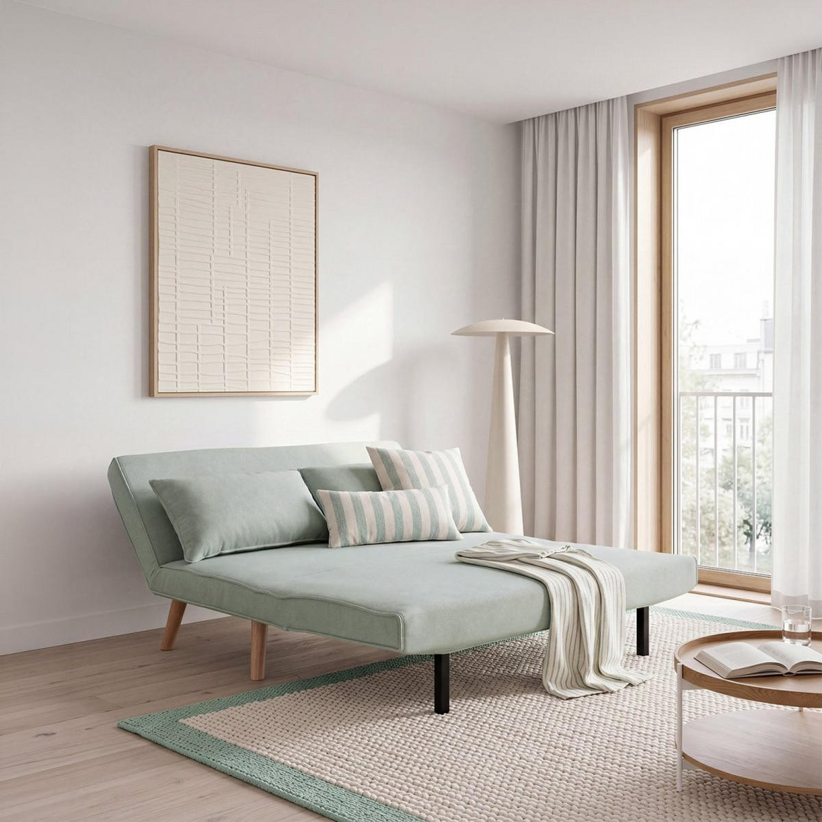 SCHLAFSOFA Noa Grün 117 cm x 79 cm - Grün, Textil (117/79/75cm) - Klast Home