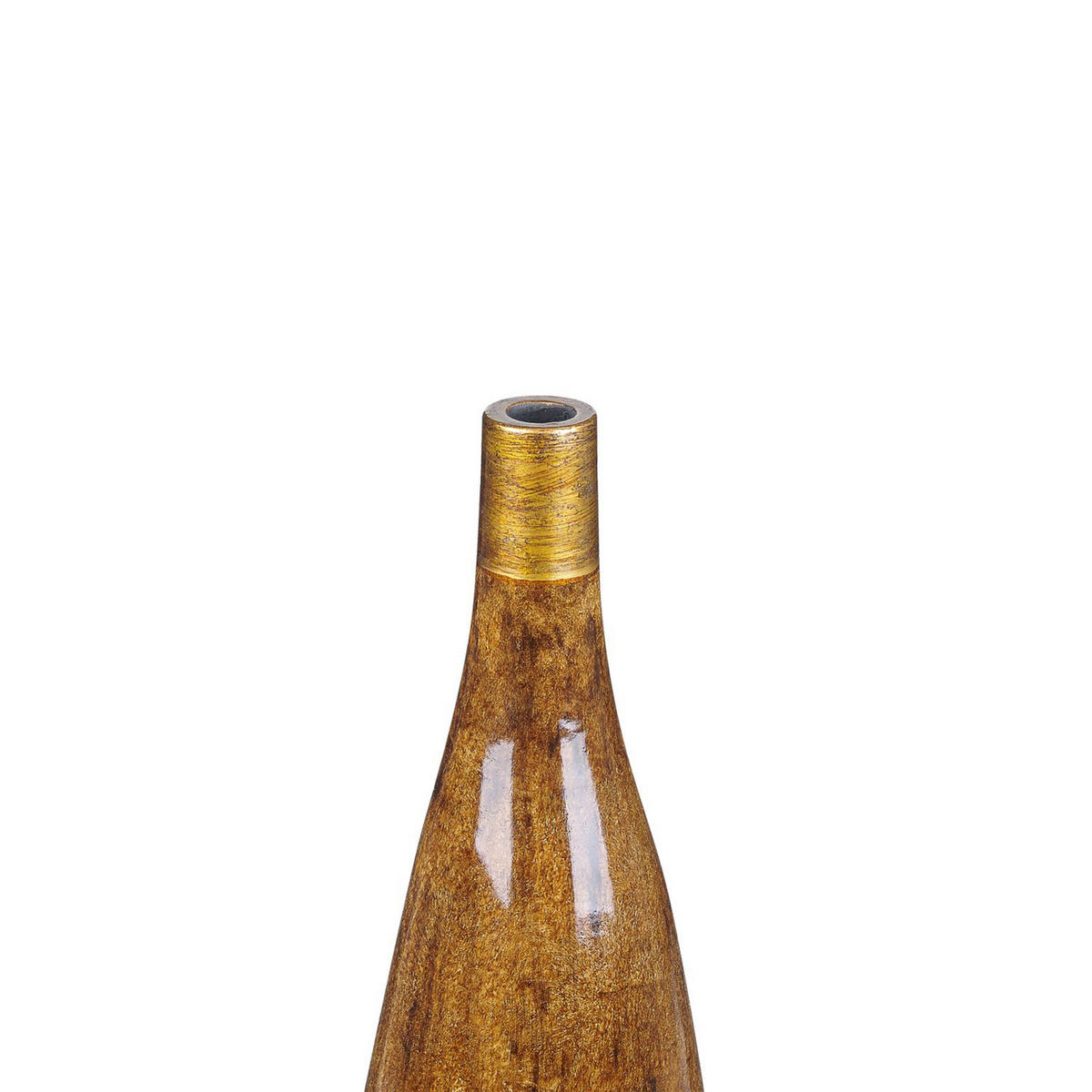BLUMENVASE Terrakotta braun Burgos - Braun, Stein (52cm) - Beliani