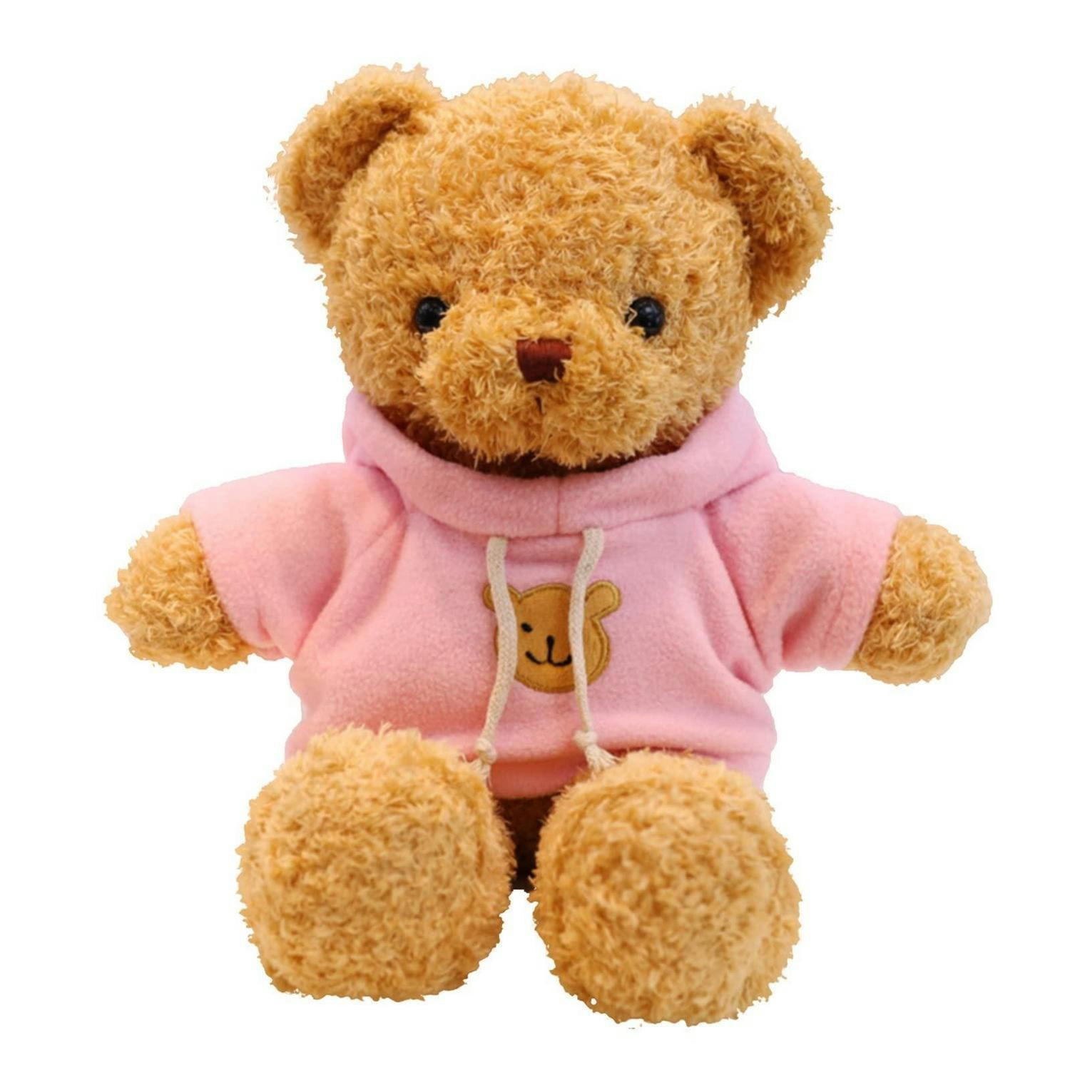 PLÜSCHTIER Teddybär mit Kapuze Pink 30 cm - Rosa, Textil (15/30cm)