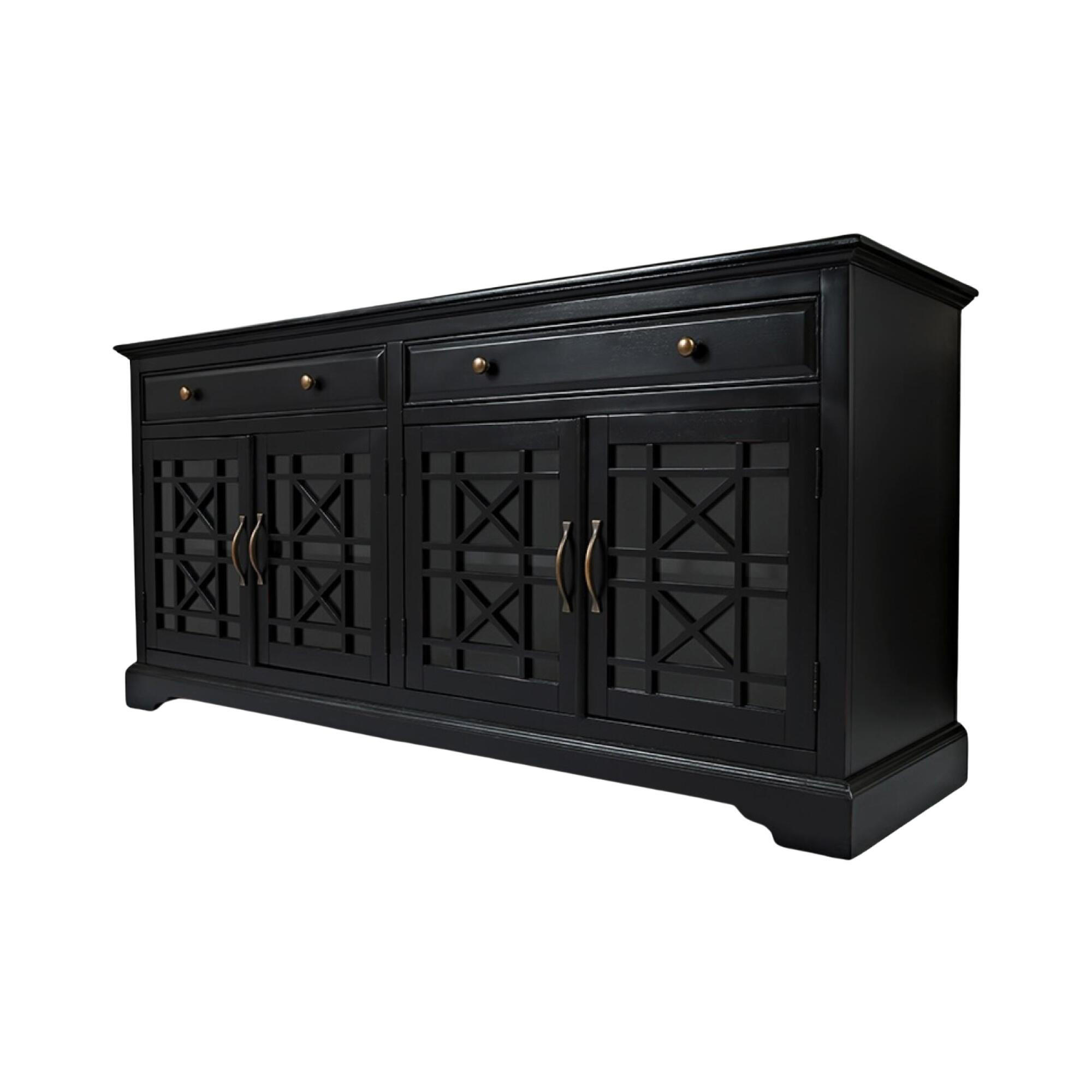 SIDEBOARD AVOLA Schwarz 178x49x82 cm - Schwarz, Holz (178/82/49cm) - FURNLUX