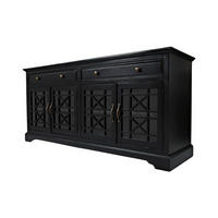 SIDEBOARD AVOLA Schwarz 178x49x82 cm - Schwarz, Holz (178/82/49cm) - FURNLUX