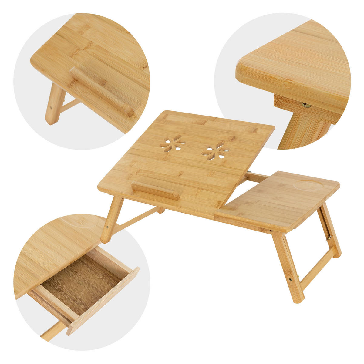 LAPTOPTISCH - Naturfarben, Holz (74/34.5/26.5cm) - ML-DESIGN