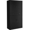 AKTENSCHRANK ,180 x 80 x 40 cm,schwarz/schwarz - Schwarz, Metall (40/180/80cm) - tectake