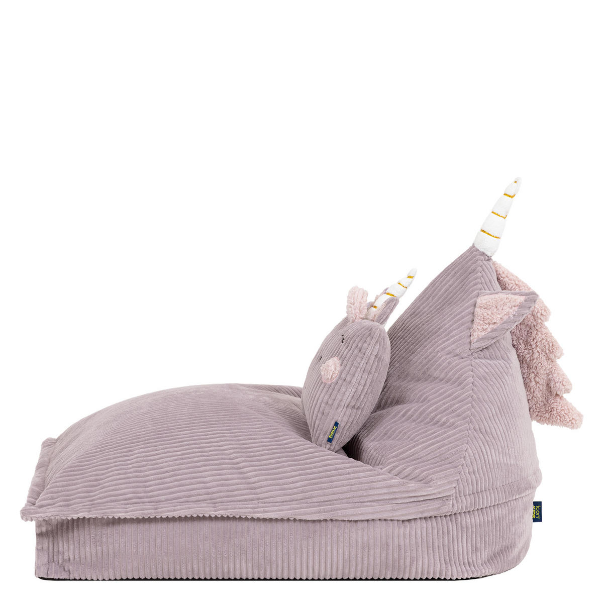 KINDERSITZSACK mit Kissen Einhorn Cord - Flieder, Textil (72/66/102cm) - icon