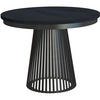 ESSTISCH Lumi, Runder, mit Metallbeinen, Schwarz - Schwarz, Holzwerkstoff/Metall (100/100/77cm) - Beautysofa