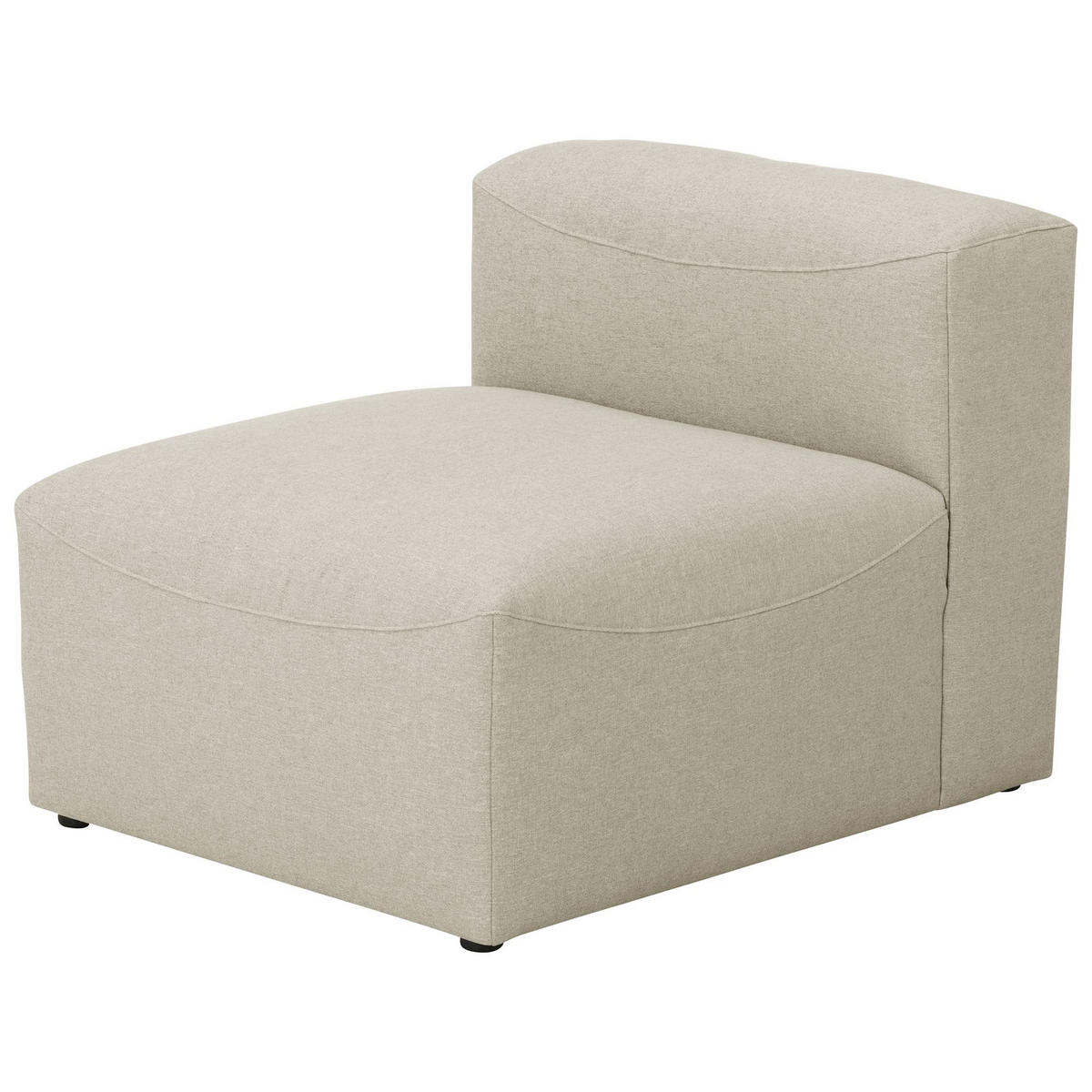 SOFA Element ohne Armlehne Kattrina Flachgewebe creme - Creme, Kunststoff (75/73/100cm) - 58aufmkessel