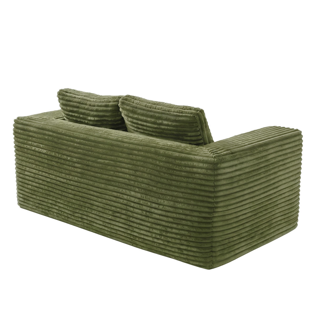 POHOVKA Zelená z manšestru, dvoumístná, bez montáže - zelená barva, textil (160/58/88cm) - Urban Meuble