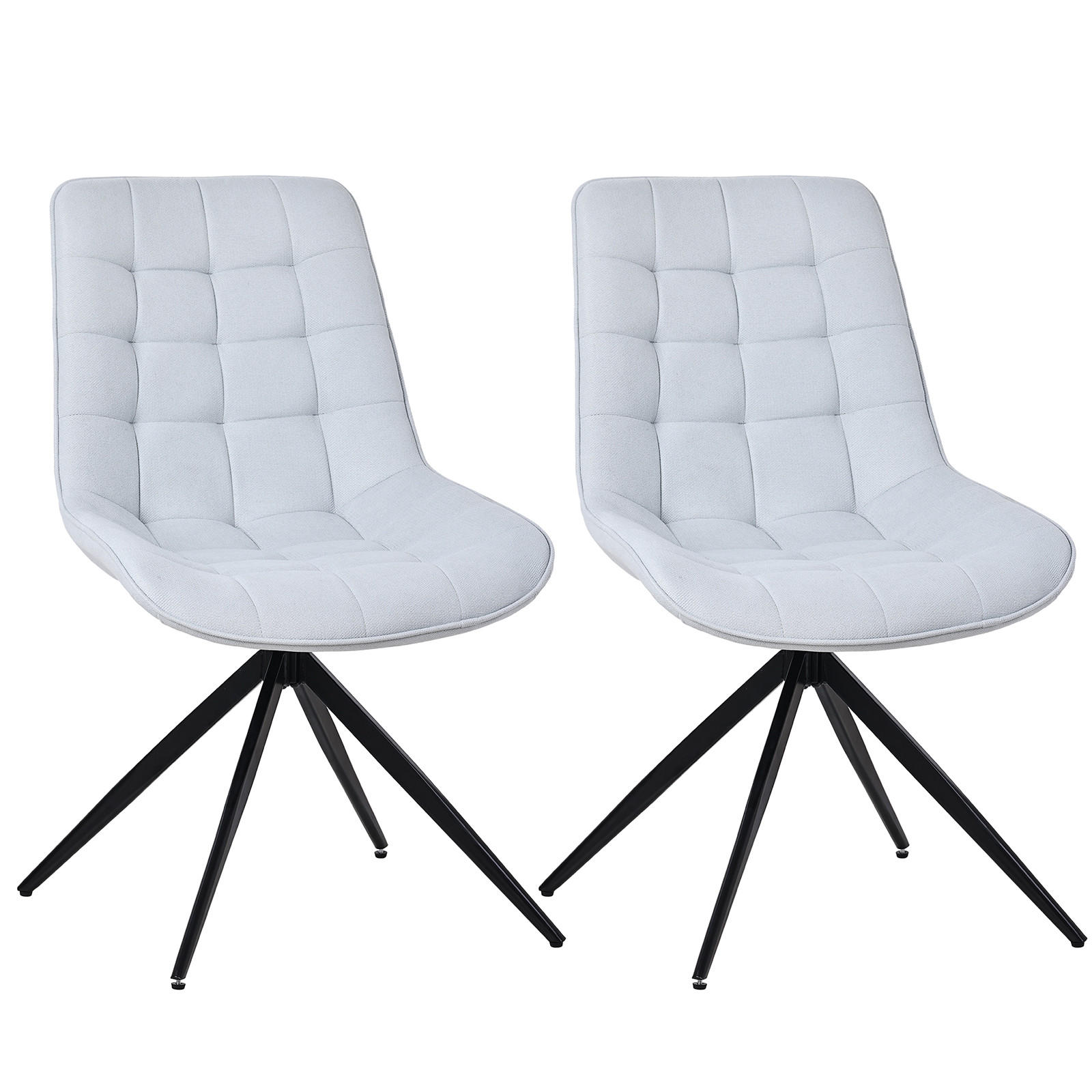 Homavo Esszimmerstuhl-Set Hellblau 53x85.5x62 cm
