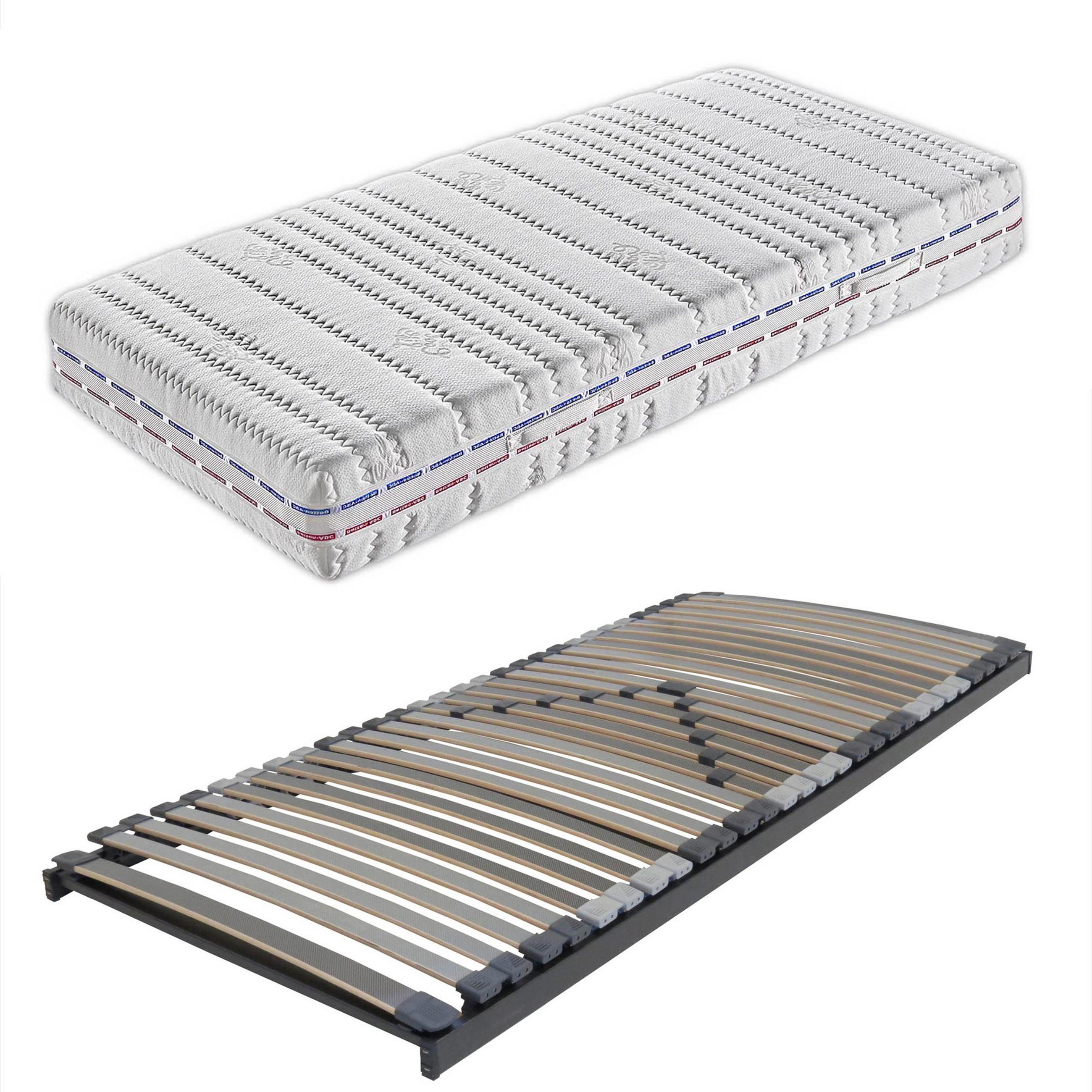 XXL-KOMFORT-SET XXL-TFK/Max1 Matratze & Lattenrostset - Weiß, Textil (140/200cm) - Betten-ABC