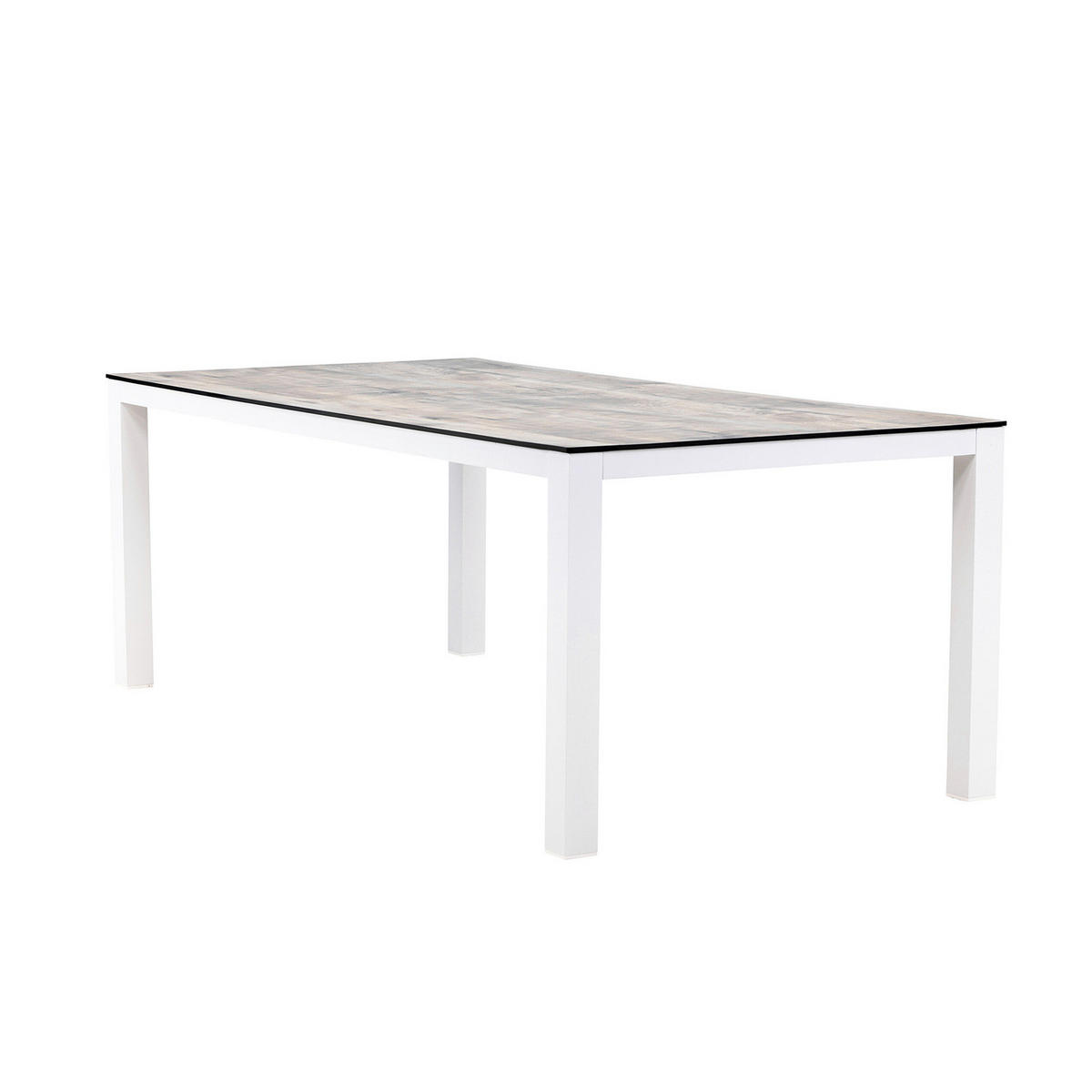 GARTENTISCH - Grau - Aluminium - 100 x 75 x 205 cm - Weiß/Grau, Metall (205/100/75cm) - home24