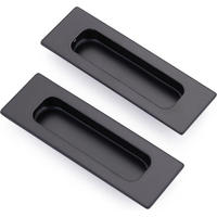 SCHRANKKNOPF 1er-Set Aluminium - Schwarz, Metall (0.86/1.2/14cm)