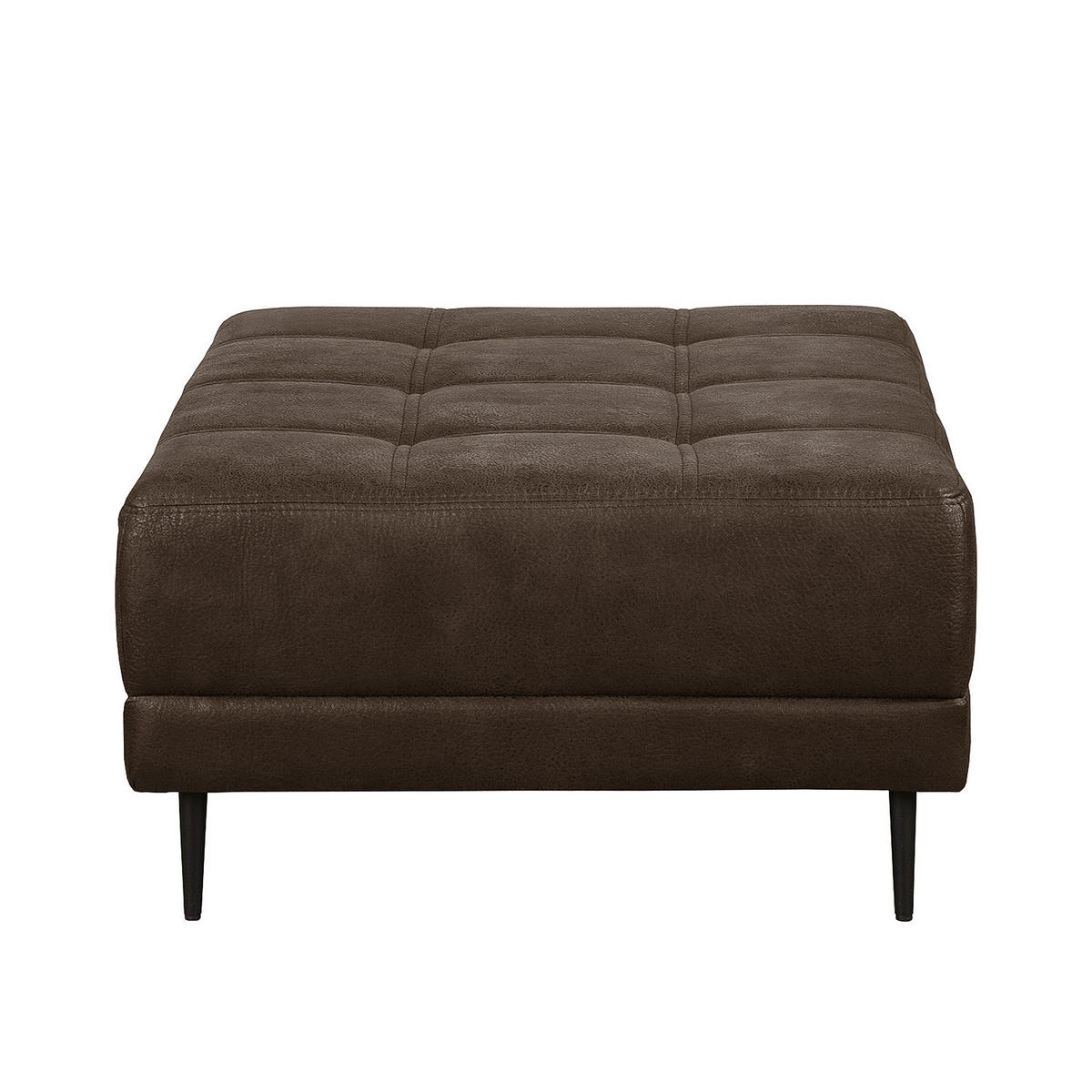 ECKSOFA mit Ottomane - Antiklederlook - Braun, Textil (282/167cm) - home24
