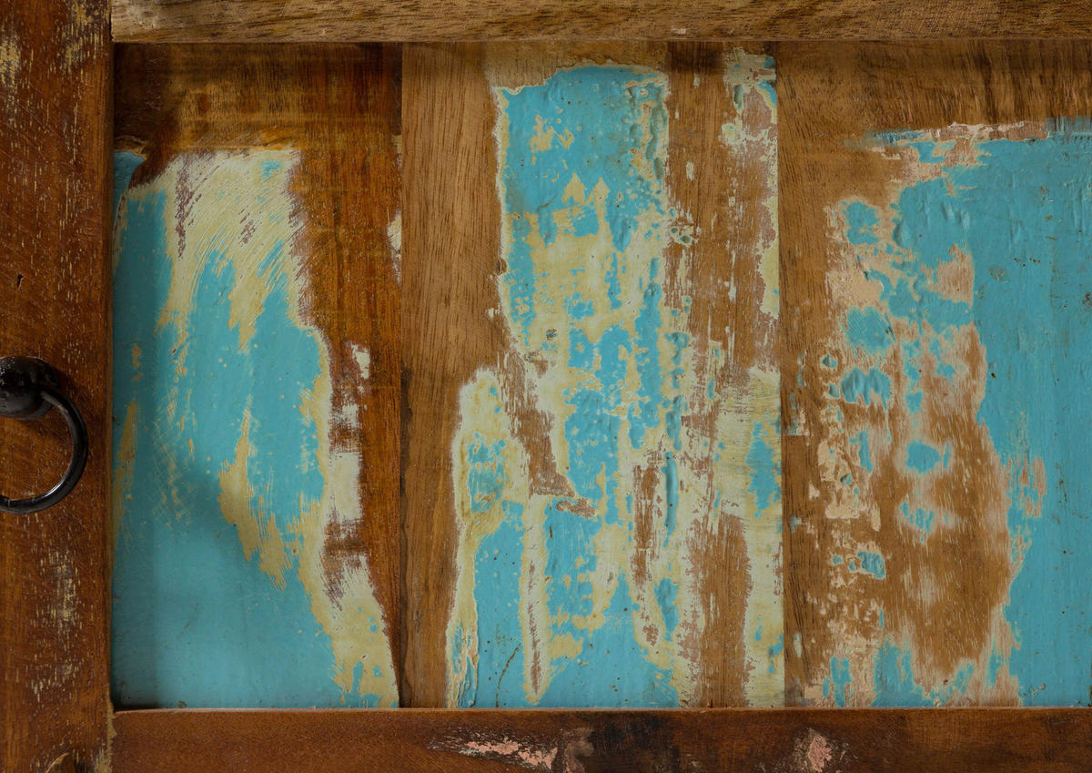 TV-BOARD Altholz 200x50x50 mehrfarbig lackiert NATURE OF SPIRIT #137 - Multicolor, Holz (50/50/200cm) - Massivmoebel24