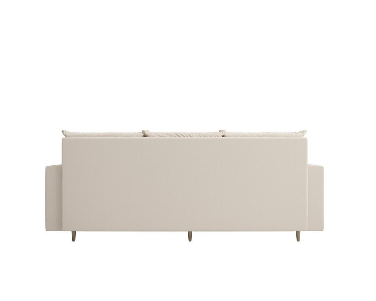 SOFA SKANDI mit Schlaffunktion COSMIC 10 mit Stauraum - Beige, Textil (90/88/232cm) - Bedante