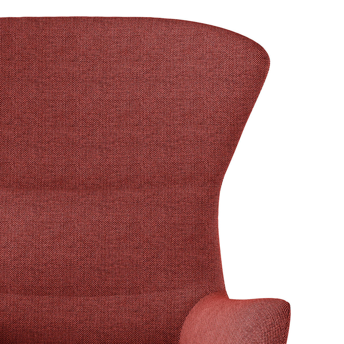 SESSEL mit Holzfüßen - Rot/Schwarz, Birkenholz/Textil (84/99/96cm) - home24