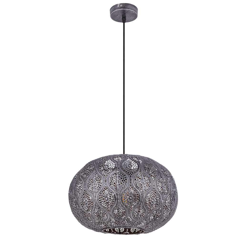 LED HÄNGELEUCHTE Metall Silber - Schwarz, Metall (30/30/120cm) - Globo Lighting