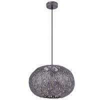 LED HÄNGELEUCHTE Metall Silber - Schwarz, Metall (30/30/120cm) - Globo Lighting