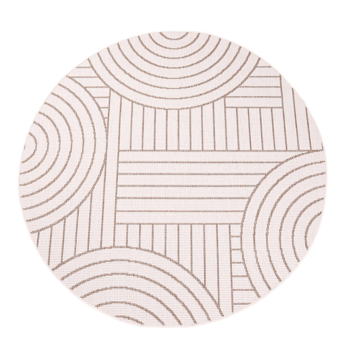 OUTDOOR-TEPPICH DuoRug 5842 Creme 160x160 cm - Beige, Textil (160/160cm) - carpet city