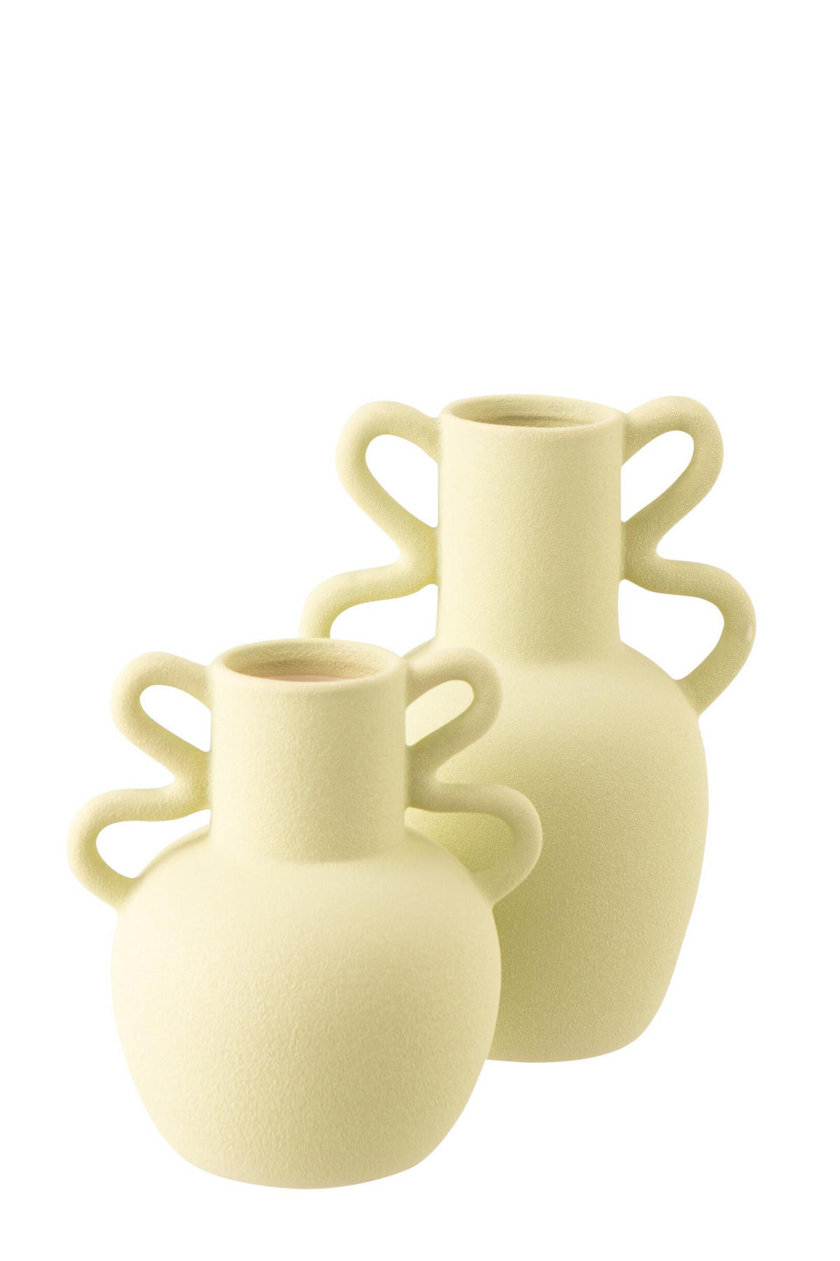 VASE GRIFFE Grün - Grün, Keramik (28.5cm) - J-Line