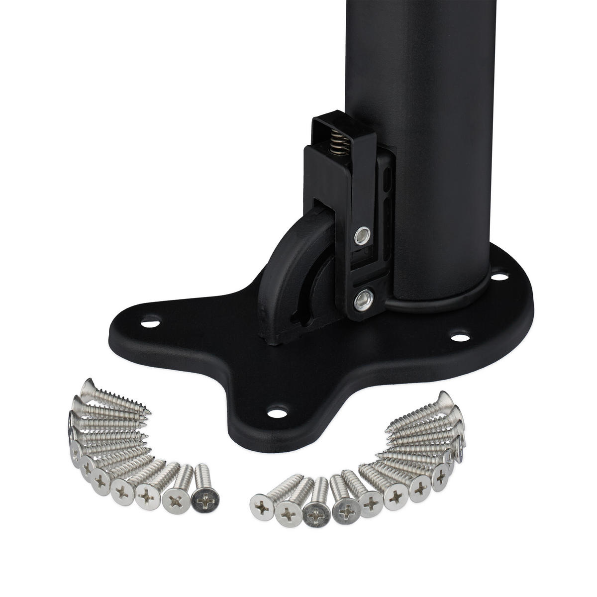 4xTISCHBEINE - Schwarz, Kunststoff/Metall (10/71/14cm) - Relaxdays