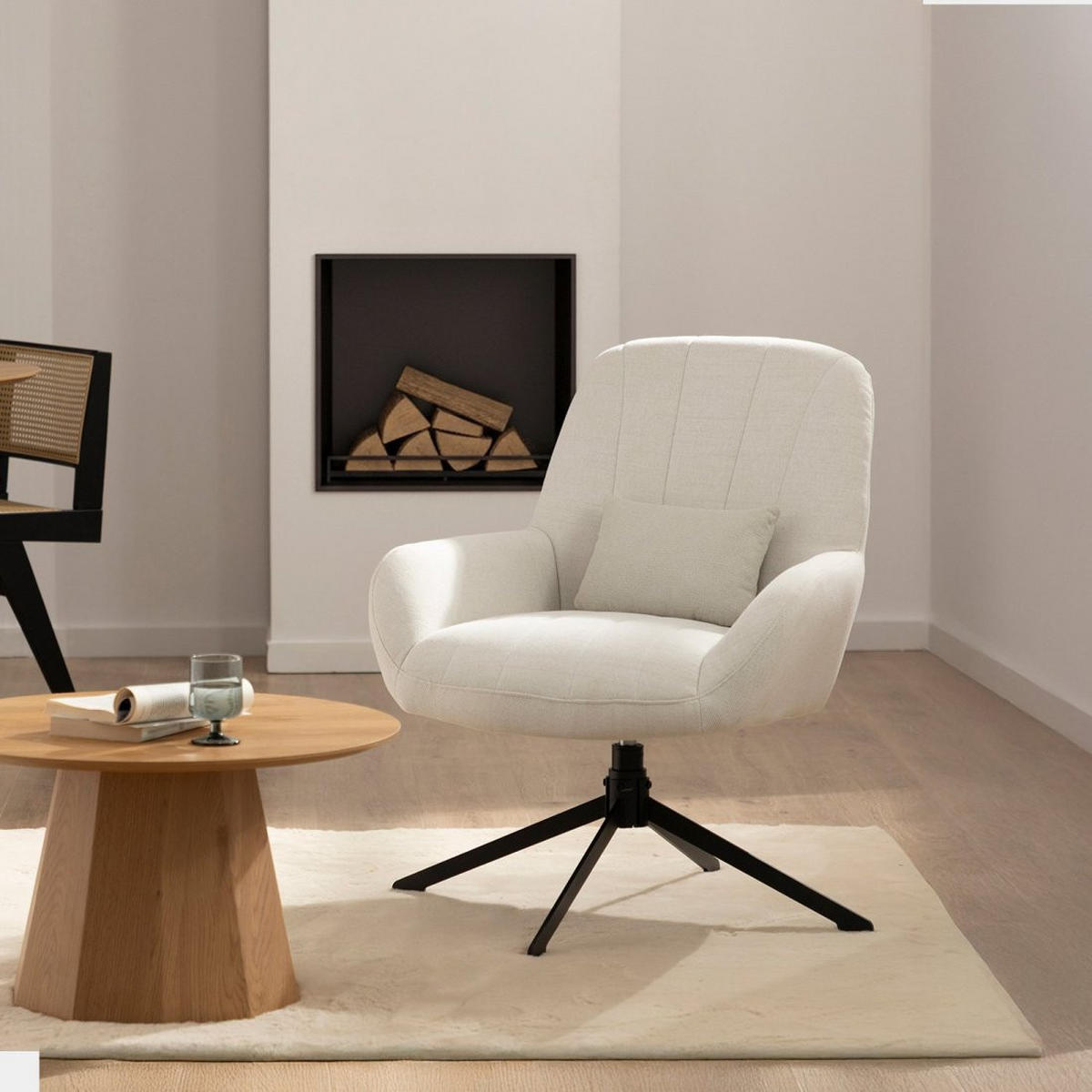 DREHSTUHL Freya Beige 73 cm x 87 cm - Beige, Textil (73/87/81cm) - Klast Home