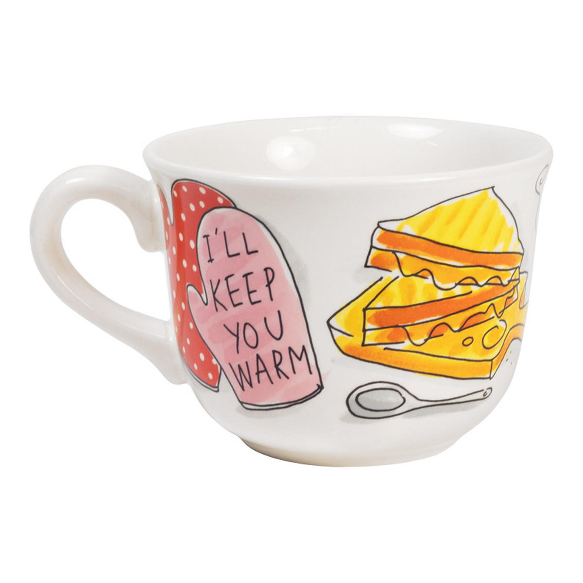 SUPPENSCHALE Heiße Suppe in Bunt - 600 ml - Multicolor, Keramik (12.7/16.2/9.7cm) - Blond Amsterdam