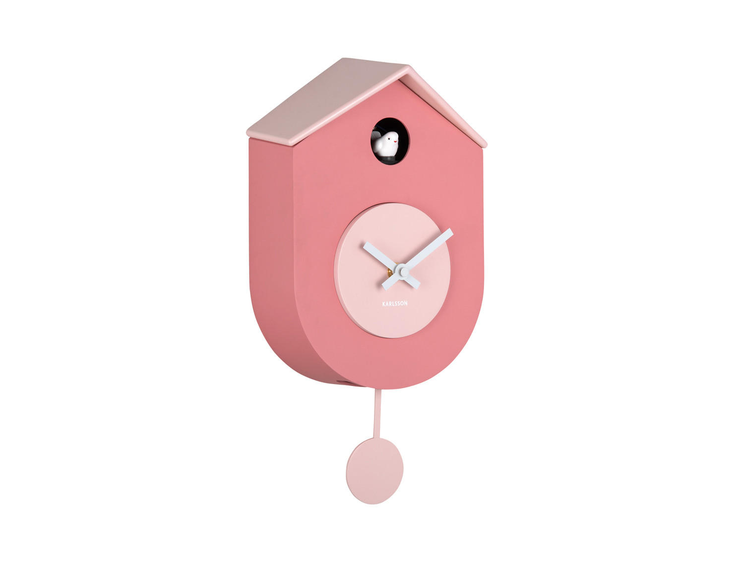 WANDUHR Grato Cuckoo 9/17/33 cm - Pink, Kunststoff (17/33/9cm) - Karlsson