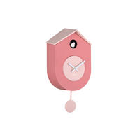 WANDUHR Grato Cuckoo 9/17/33 cm - Pink, Kunststoff (17/33/9cm) - Karlsson