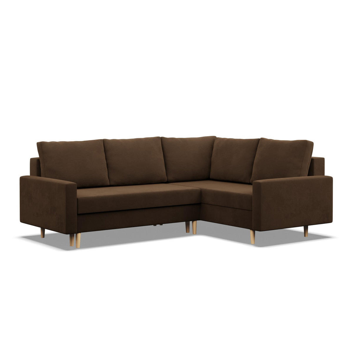 ECKSOFA RECHTS MIT SCHLAFFUNKTION BLANK, Bonell Braun - Braun, Textil (223/175cm) - Mebligo