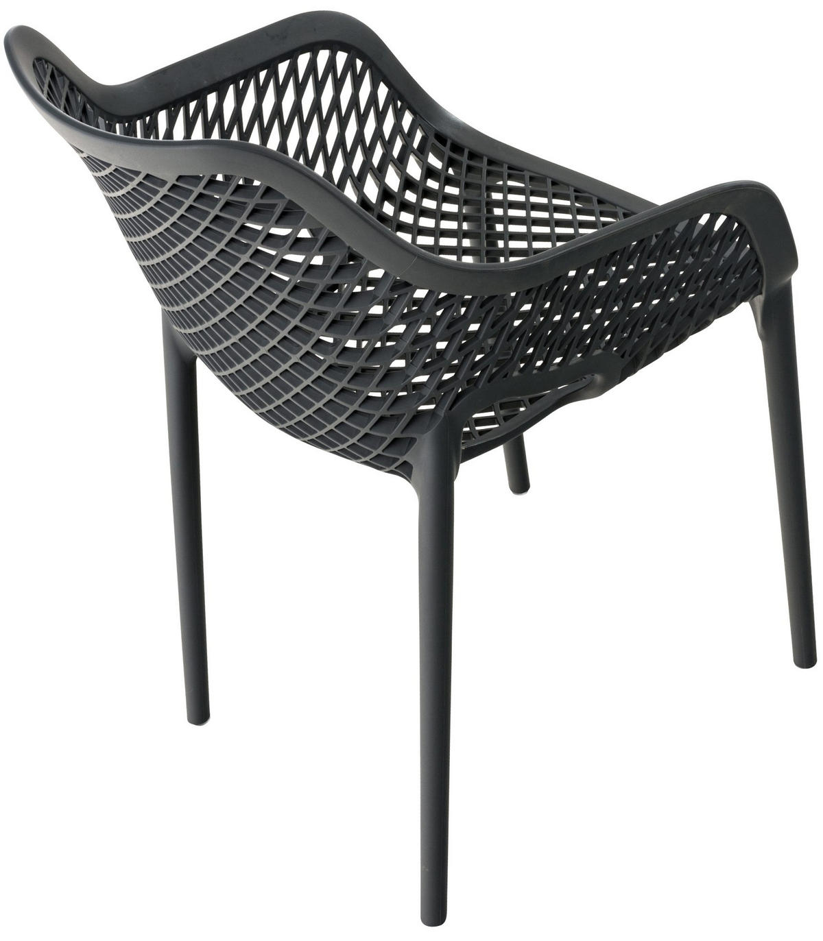 GARTENSTUHL Kunststoff Dunkelgrau - Dunkelgrau, Kunststoff (57/81/60cm) - CLP