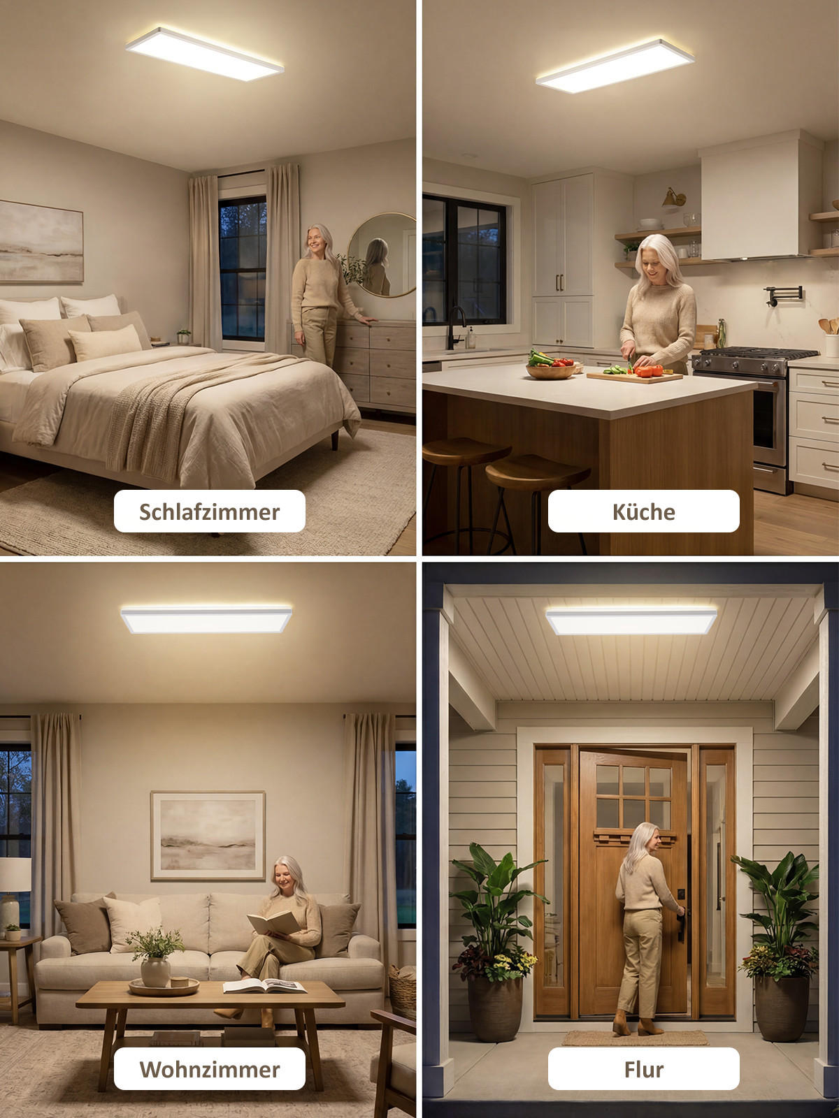 LED DECKENLEUCHTE Morvyn 58/20/3 cm - Weiß, Kunststoff (58/20/3cm) - ZMH