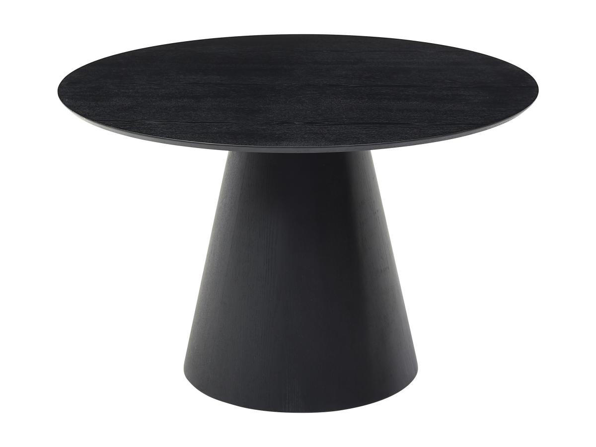 ESSTISCH rund - 4 Personen - Eichenfurnier - Schwarz - BURSANA - Schwarz, Holz (120/120/75.5cm) - Vente-Unique