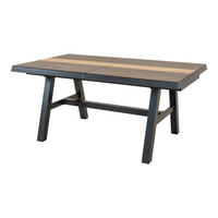 GARTENTISCH Brixton - Grau - 170/220/102/74 cm - Grau, Metall (170/102/74cm) - Lesli Living