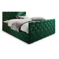 BOXBETT MANDI 180x200 cm mit Matratze und Topper - Grün - Grün, Holz (180/200cm) - MASSENO