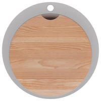 SPÜLBECKEN RUND Pisa Max, 2-er set Grau 53/53 cm 1 Becken + Ablauf-Set + Schneidebrett ab 50er Unterschrank - Beige/Grau, Kunststoff (53/20/53cm) - Primagran