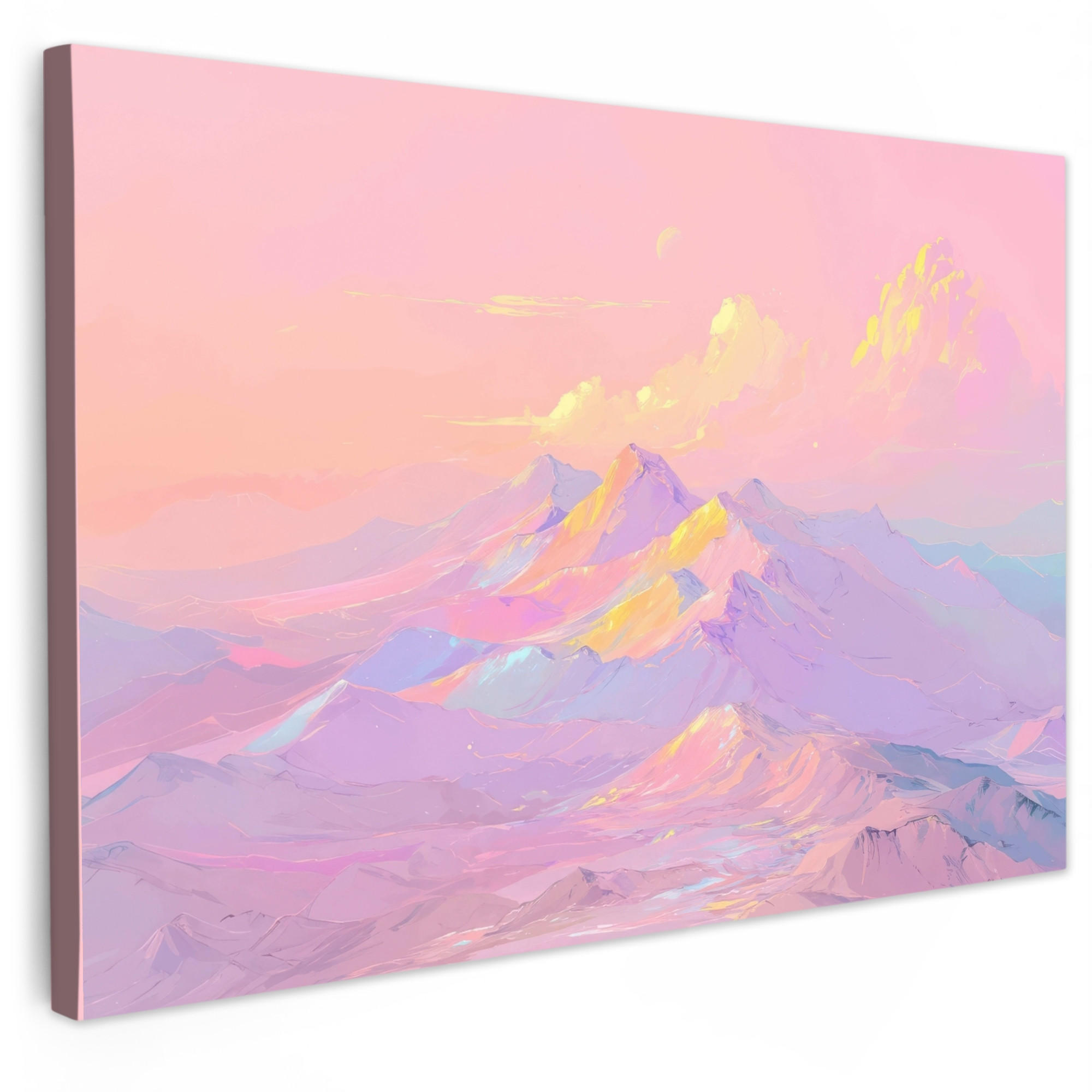 MuchoWow OBRAZ NA PLÁTNĚ Vrcholky hor - Mraky - Zasněné 120x80 cm