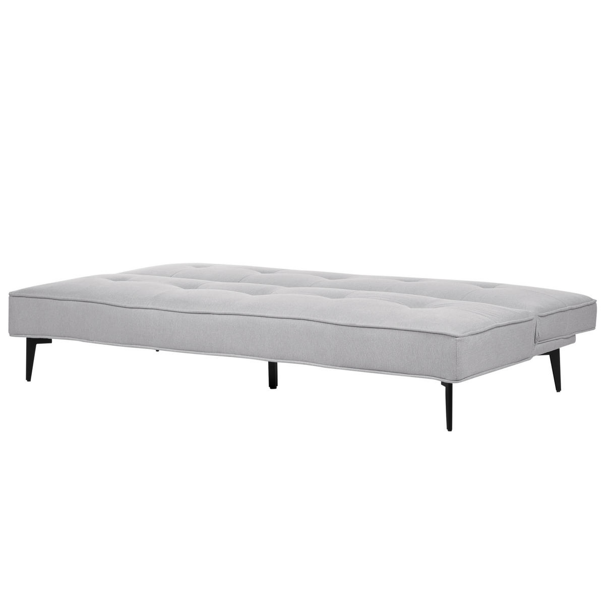 3-SITZER-SCHLAFSOFA hellgrau/schwarz Essvik - Hellgrau/Schwarz, Textil (191/83/90cm) - Beliani