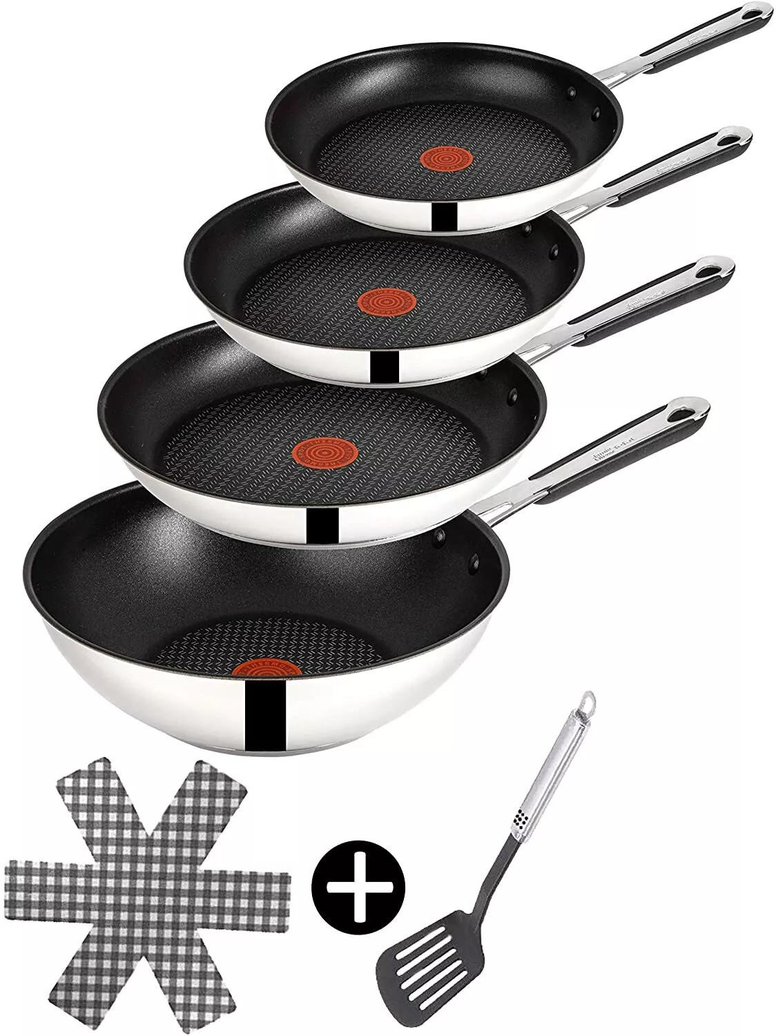 PFANNEN-SET J90936 Jamie Oliver 7-Teilig - Silberfarben, Keramik/Metall - Tefal