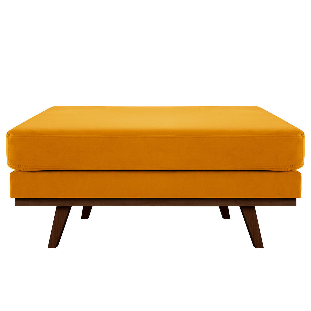 POLSTERHOCKER - Gelb/Buchefarben, Buchenholz/Textil (85/43/60cm) - home24