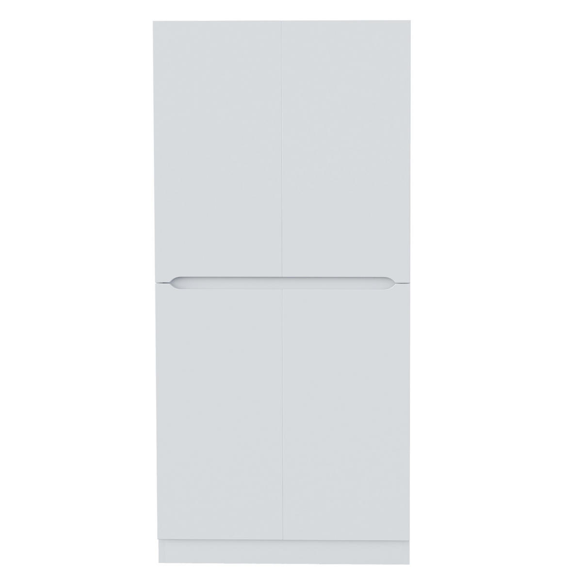 KLEIDERSCHRANK 70 x 40 x 170 cm aus Holz mit Doppeltür, Weiß - Weiß, Holz (40/170/70cm) - OKMYHOME