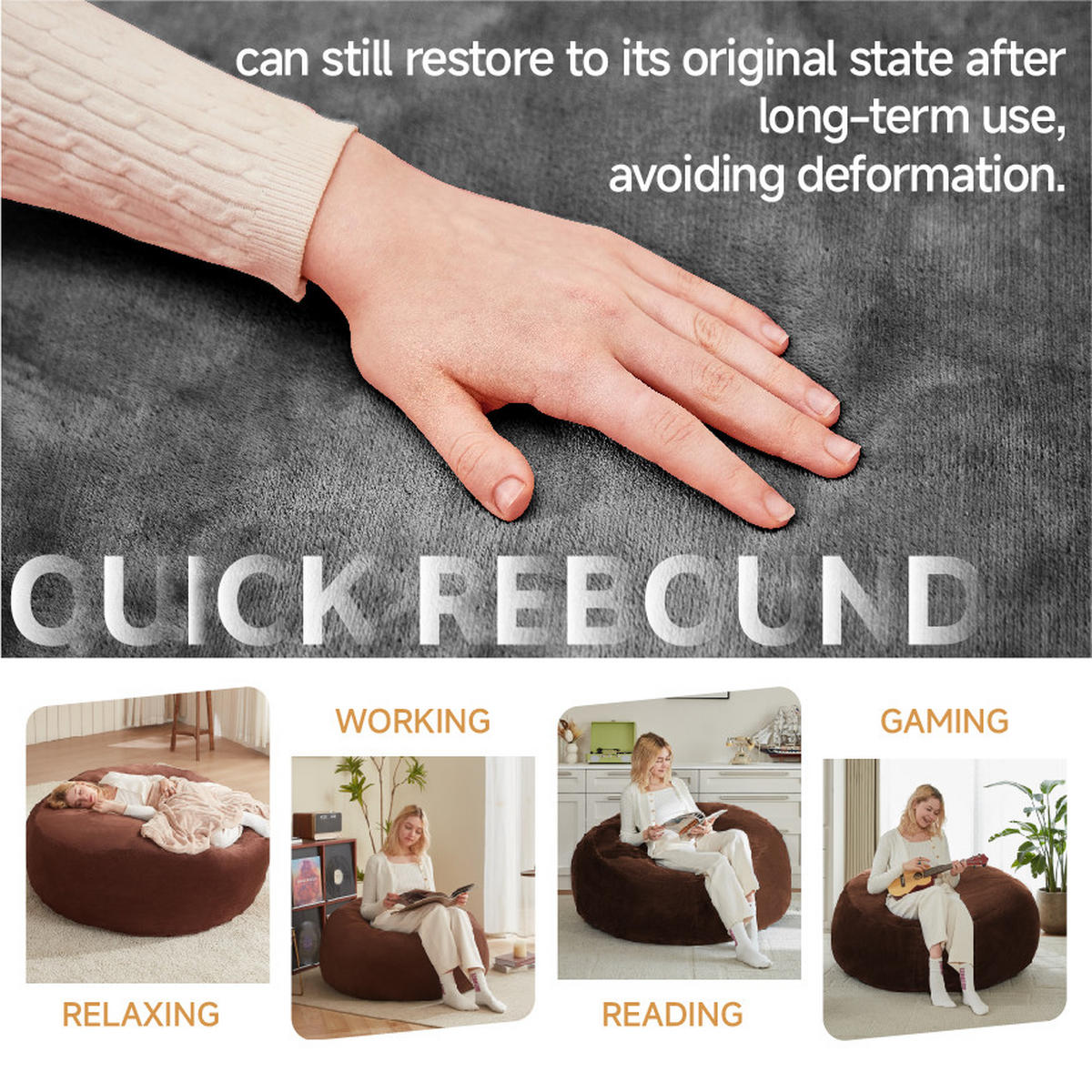 SITZSACK XXL Dunkelgrau Memory-Effekt & Waschbarer Bezug - Dunkelgrau, Textil (130/60/120cm) - Urban Meuble