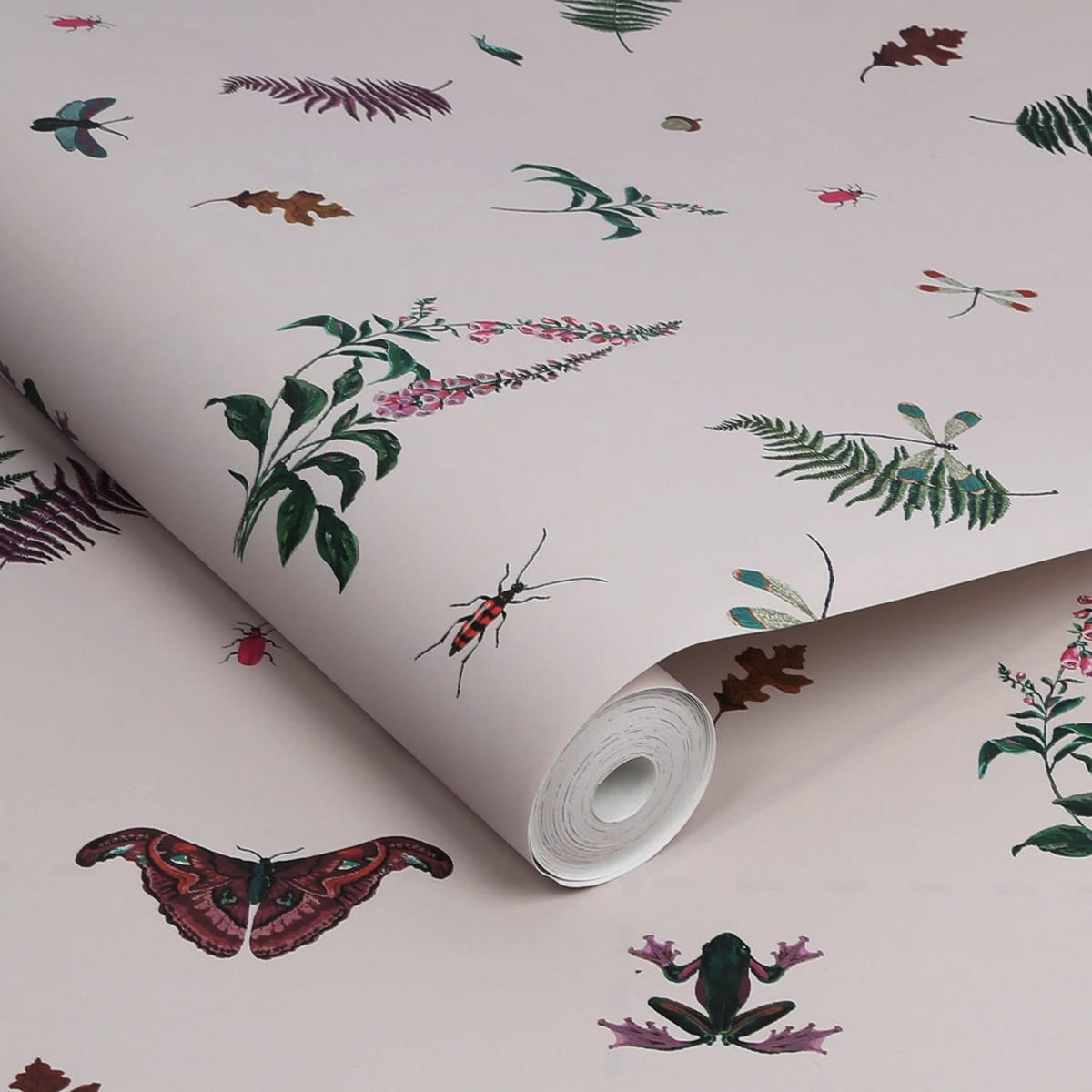 VLIESTAPETE - Waldzauber Rosa - Multicolor, Papier/Kunststoff (52/1000cm) - Joules