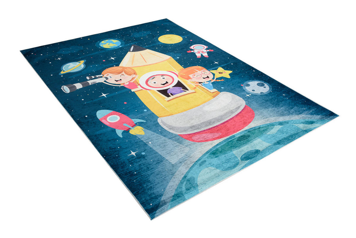 TEPPICH EMMA Blau 80/150 cm - Blau, Kunststoff (80/150cm) - Tapiso