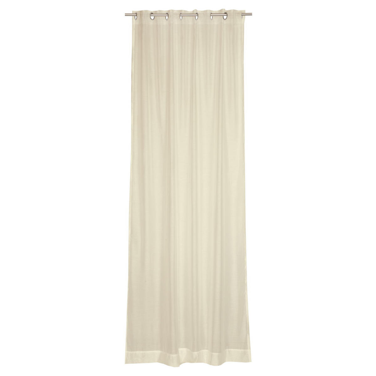 ÖSENVORHANG SOLID transparent - Beige, Textil (140/1/250cm) - Schöner Wohnen