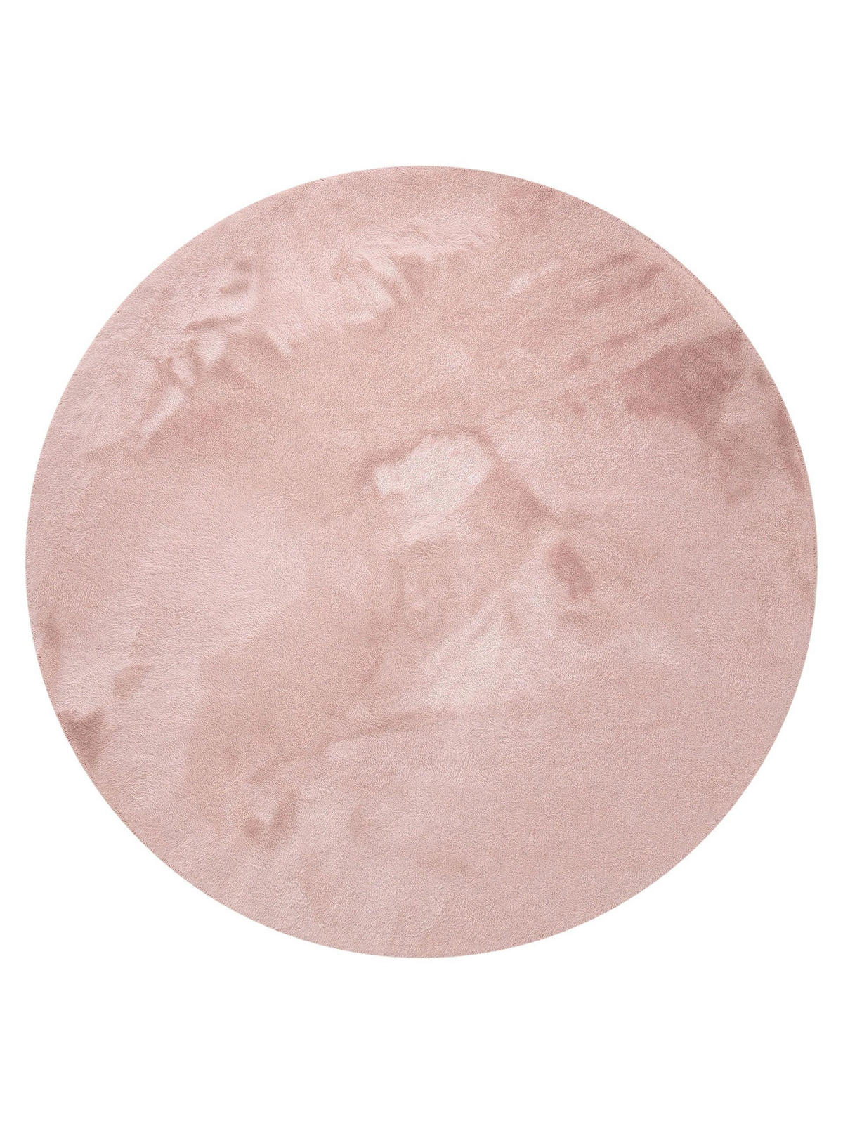 KUNSTFELL-TEPPICH Dave Rosa ø 80 cm rund - Rosa, Textil (80/80cm) - benuta Nest