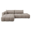 ECKSOFA Furyn O Boucle, Seite: Links - Schwarz/Braun, Holzwerkstoff/Kunststoff (262/145cm) - MIRJAN24