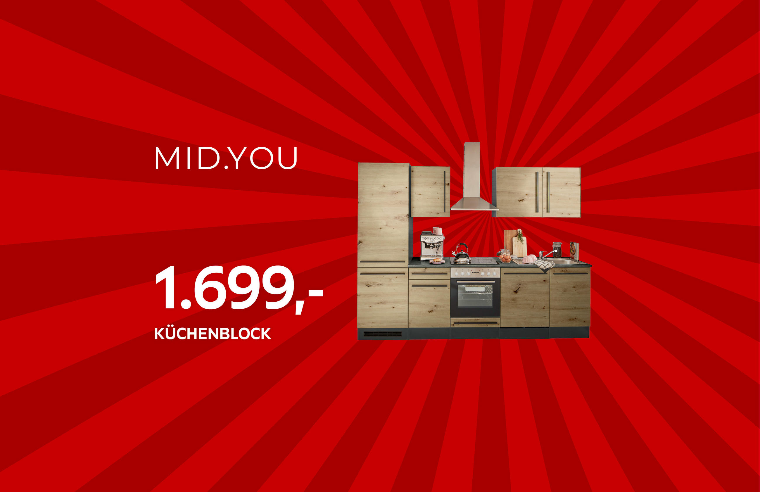 MID.YOU - 1.699,- KÜCHENBLOCK