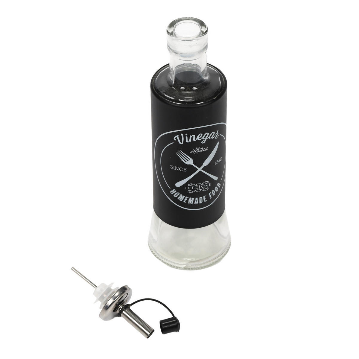ESSIGSPENDER Glas 300 ml 6,5/6,5/24 cm - Schwarz, Glas (6.5/24/6.5cm) - Excellent Houseware
