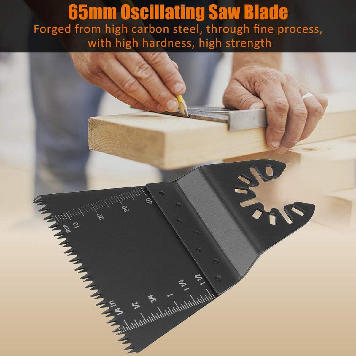 SÄGEBLATT – 65 mm – 5 Stück – Kompatibel mit Fein Multimaster, Dremel, Bosch, Makita, Dewalt - Schwarz, Metall (1/6.5/9cm) - DCA