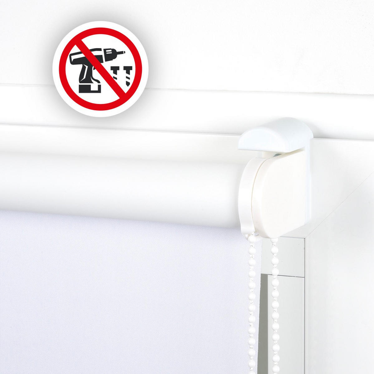 VERDUNKELUNGSROLLO Moon Easyfix Weiß 45x180 - Weiß, Kunststoff (45/180/1cm) - STORESDECO